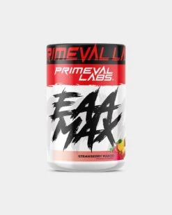 Primeval Labs EAA Max -Never backdown EAA MAX Strawberry Mango Front 21 10 21 grey