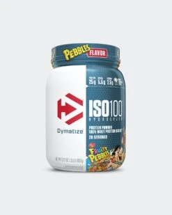 Dymatize ISO100 Hydrolyzed Whey Protein Isolate 24 Dymatize ISO100 Hydrolyzed Whey Protein Isolate -Never backdown ISO100 20s FrPebbles D7L120001US0402 2B grey