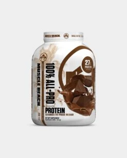 Muscle Beach Nutrition 100% All Pro Protein Powder 11 Muscle Beach Nutrition 100% All Pro Protein Powder -Never backdown MBN6250036 grey