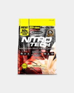 MuscleTech Nitro-Tech Protein -Never backdown MT4360041 grey