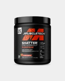 MuscleTech Shatter Pumped 8 Pre-Workout | Stim-Free -Never backdown MT6190239 grey