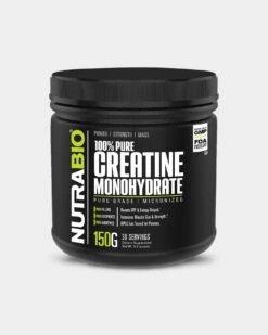NutraBio 100% Pure Creatine Monohydrate -Never backdown NUTRAB5050008 grey