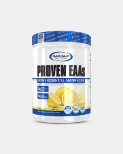 Gaspari Nutrition Proven EAAs -Never backdown Proven EAAs Lemon Ice Front white grey